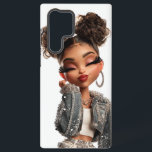 Confident Couture Cutie Samsung Galaxy Case<br><div class="desc">A striking editorial portrait featuring a confident glam girl in pearl‑denim couture. Her bold gaze and luxe styling make this the perfect accessory for fashion lovers and creatives.</div>