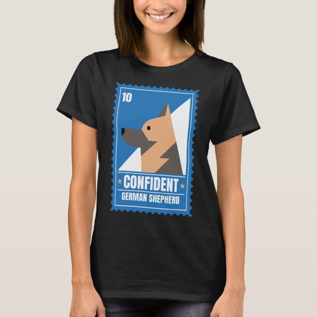 Confident German Shepherd T-Shirt (Front)