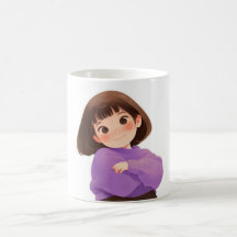 Confident Girl Coffee Tea Mugs & Cups