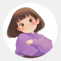 Confident Girl Cute Stickers
