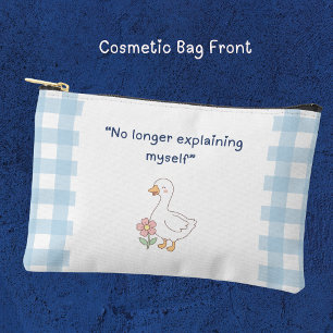 Confident Goose Gingham Print Cut Sew Bag