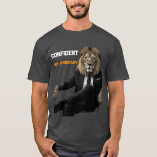 Confident Lion in a Suit T-Shirt