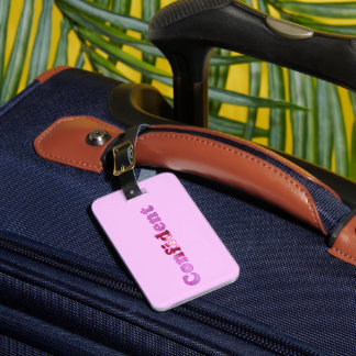 Confident Pink Personalised Luggage Tags