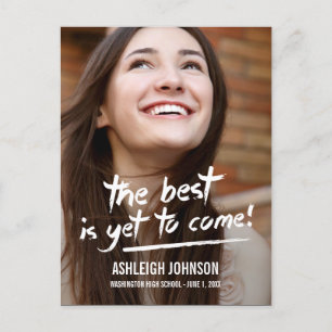 Confident Stroke Graduation Announcement