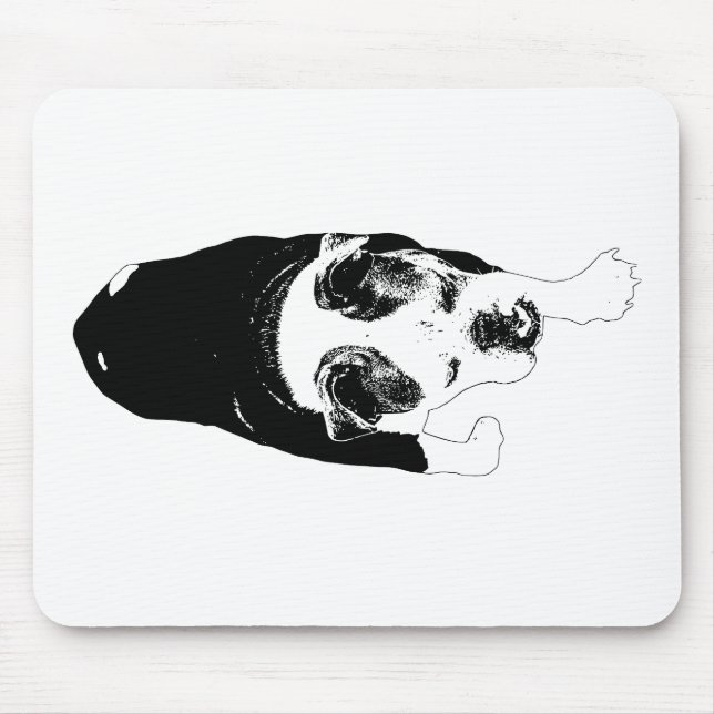 Confident Walk Dog Sharpens Creative Winter Desk Mouse Mat (Front)