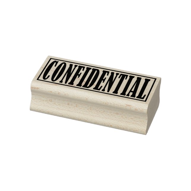 Confidential Business Office Framed Simple Word Rubber Stamp (Stamp)