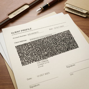 Confidential Document Security Self-inking Stamp