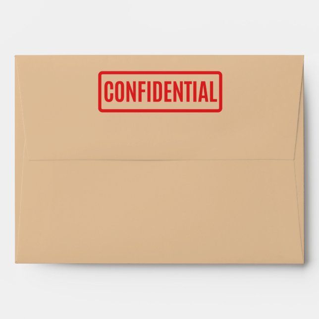 Confidential Envelope (Back (Top Flap))