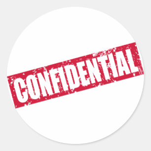 Confidential File Classic Round Sticker