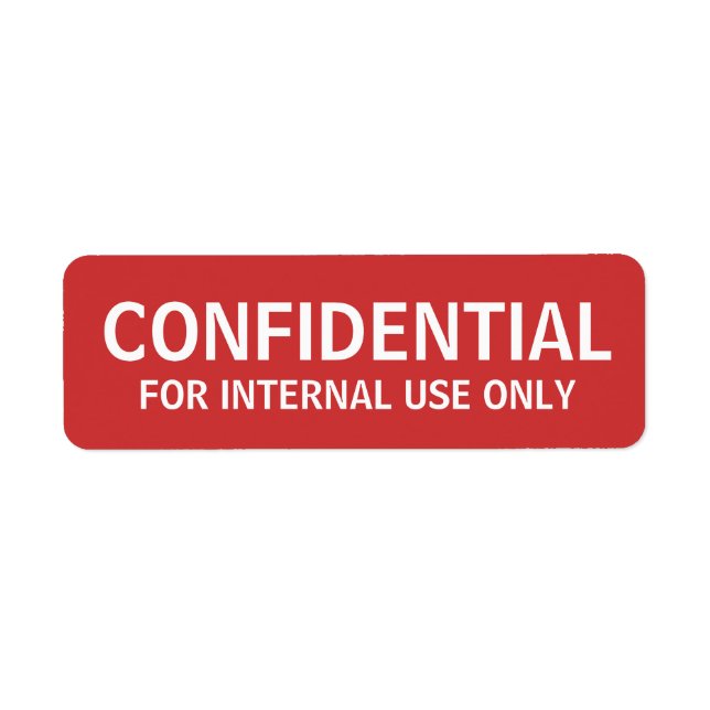 CONFIDENTIAL labels (Front)