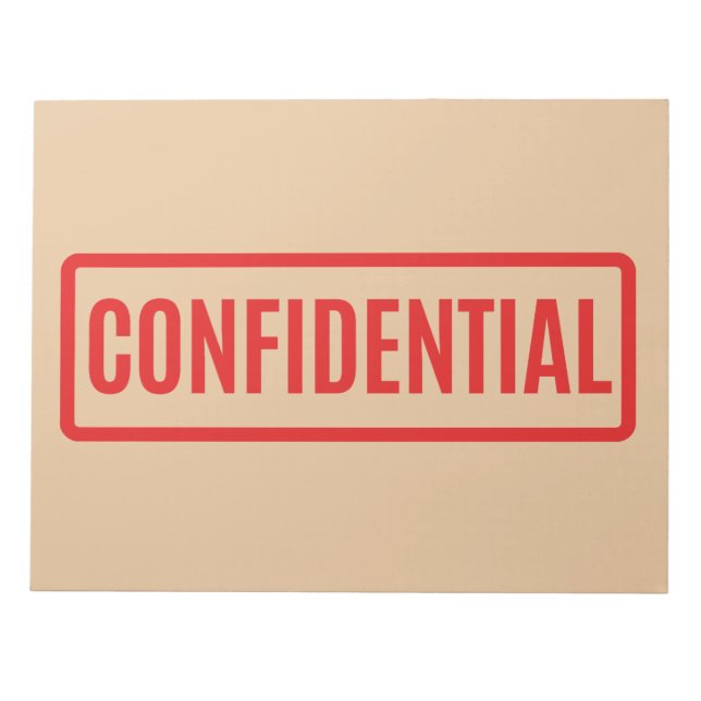 Confidential Notepad (Front)