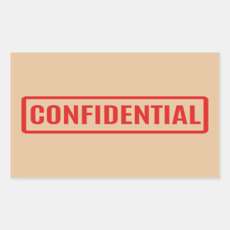 Confidential Rectangular Sticker