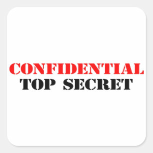 Confidential Square Sticker