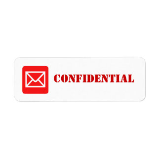Confidential Top Secret Warning Label