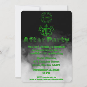 Confidential VIP After Party Wedding Party Invitation