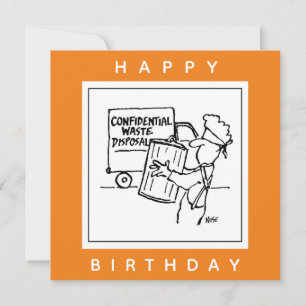 Confidential Waste Disposal Cartoon Card