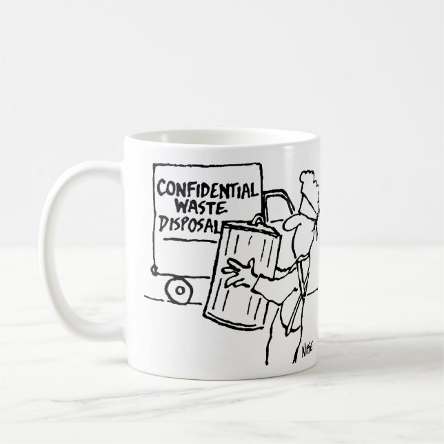 Confidential Waste Disposal Coffee Mug (Left)