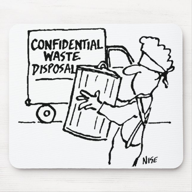 Confidential Waste Disposal Mouse Mat (Front)