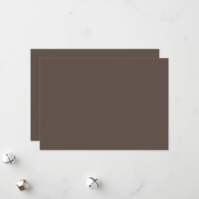 Confidently Against a Stylish Brown Wall Holiday Card (Front/Back In Situ)