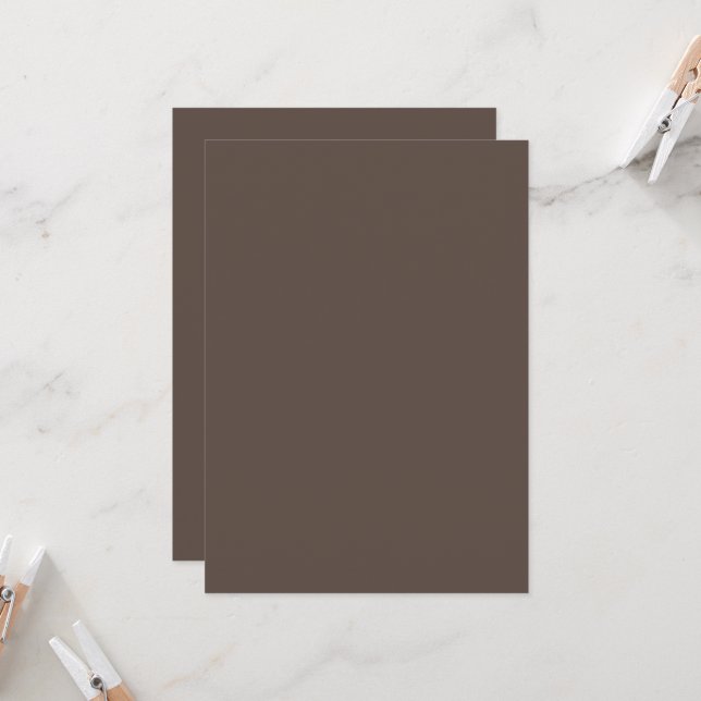 Confidently Against a Stylish Brown Wall Invitation (Front/Back In Situ)