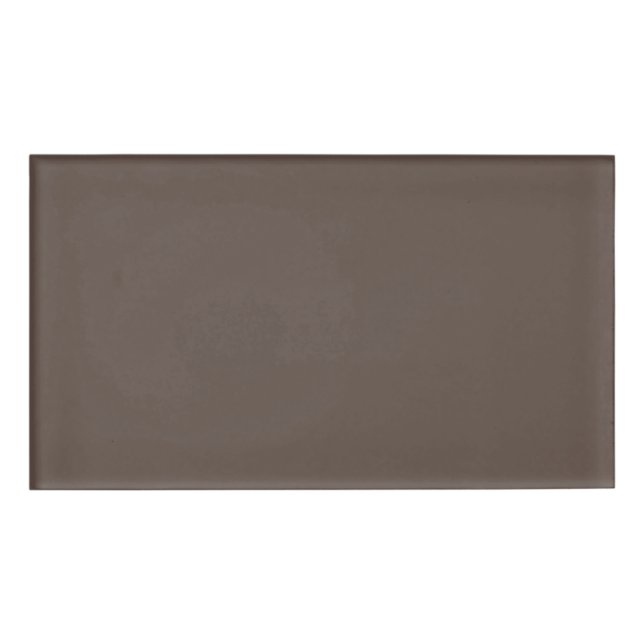 Confidently Against a Stylish Brown Wall Name Tag (Front)