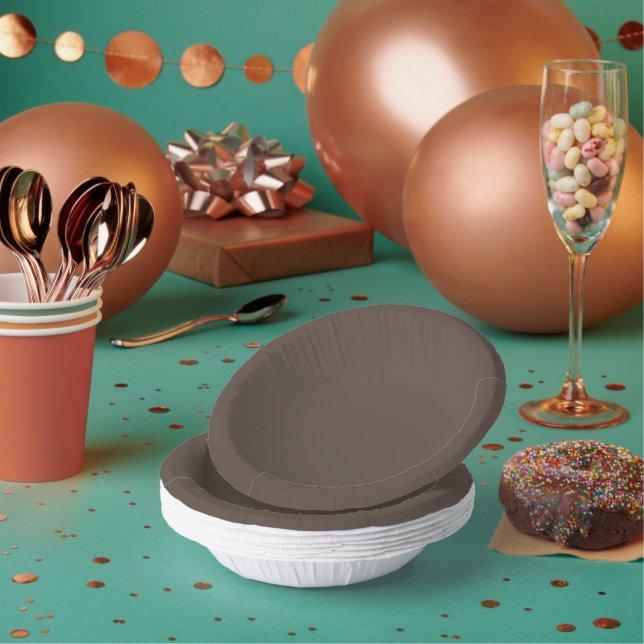 Confidently Against a Stylish Brown Wall Paper Plate (Multi)