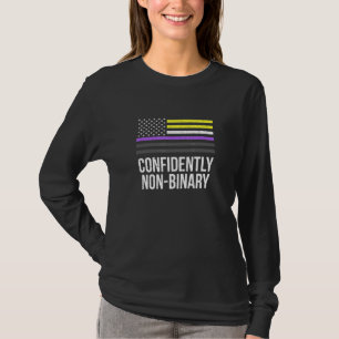 Confidently Non-Binary Lgbtq Genderfluid Pride 3 T-Shirt