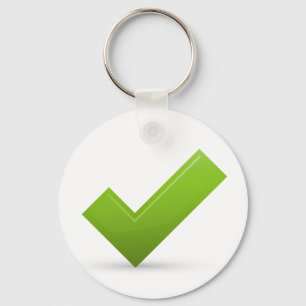 confirm-679245 GREEN CHECK MARK CORRECT SYMBOL LOG Key Ring