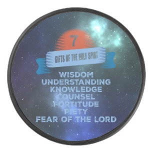 Confirmation 7 Gifts of the Holy Spirit Hockey Puck