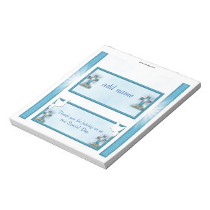 Confirmation, Baptism Candy Bar Wrapper Favour Notepad