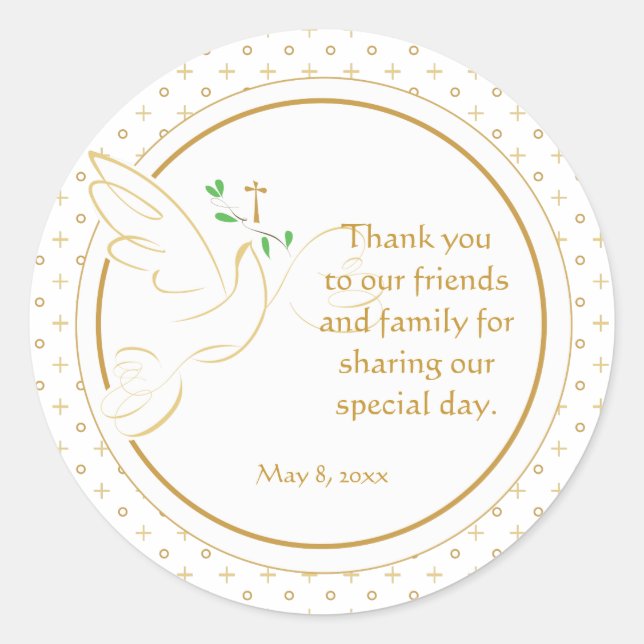 Confirmation | Baptism Favour Sticker (Front)