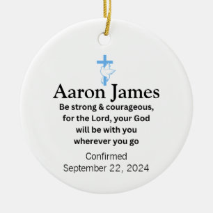 Confirmation Ceramic Ornament Gifts for Boys