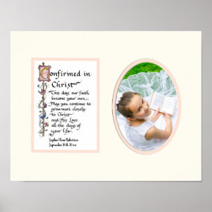 Confirmation Confirmed in Christ Girl Photograph Poster
