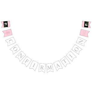 Confirmation Cross Girl Pink INSERT Your Photo Bunting