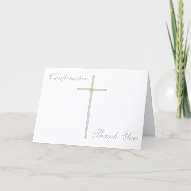 Confirmation Cross Thank You Cards (Front)