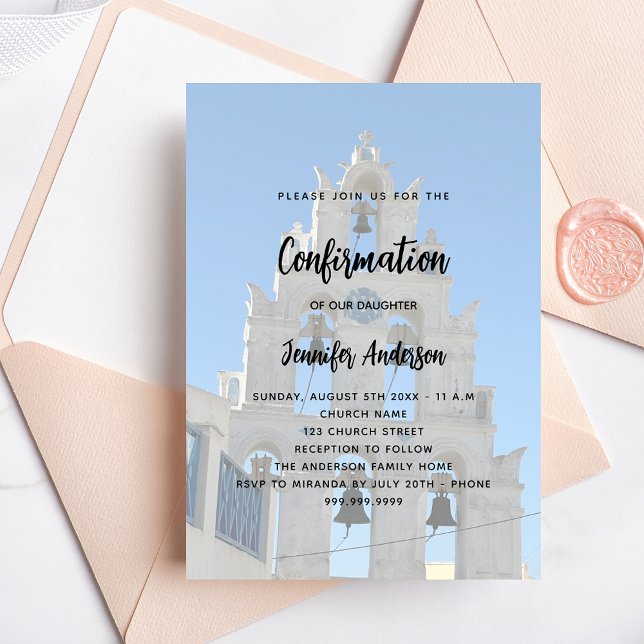 Confirmation custom photo church luxury invitation (Creator Uploaded)