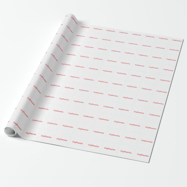 Confirmation Dove, Bible, Cross Wrapping Paper (Unrolled)