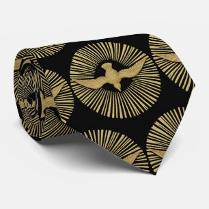 Confirmation Dove Holy Spirit Black Gold Tie