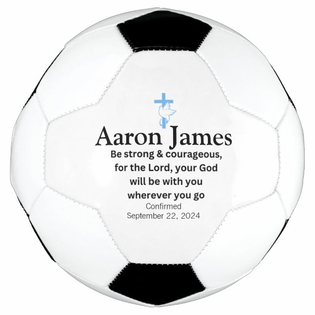 Confirmation Gifts for Boys Soccer Ball (Front)