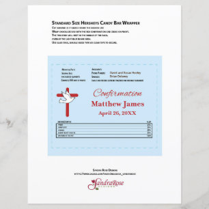 Confirmation Hershey Candy Bar Wrapper Red Cross