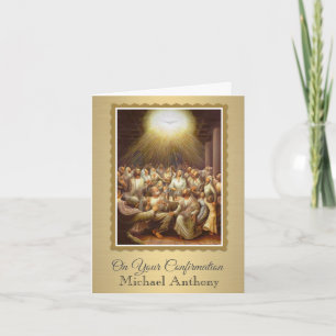 Confirmation Holy Spirit Apostles Virgin Mary Card
