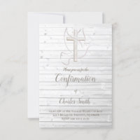 confirmation Holy Spirit design on white wood