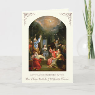 Confirmation Holy Spirit Virgin Mary Prayer Card