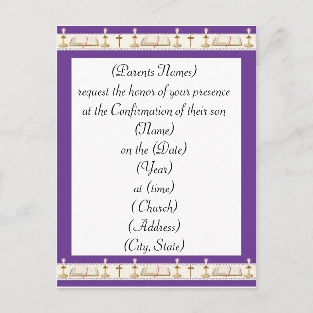 Confirmation Invitation (Front)