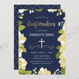 Confirmation Invitation, Elegant, Custom Invitation