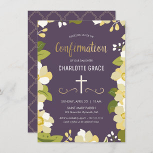 Confirmation Invitation, Girl's, Custom Invitation