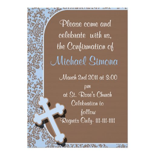 Boy Confirmation Invitations 1