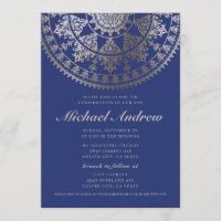 Confirmation Invitations | Gold Foil Mandala