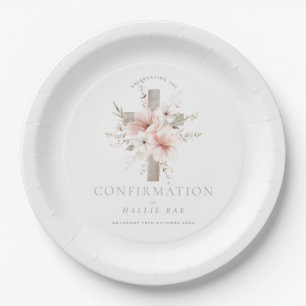 Confirmation Party Decor for Girl Paper Plate
