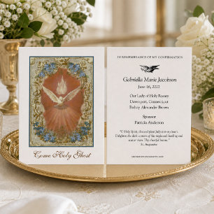Confirmation Religious Holy Spirit Dove Place Card